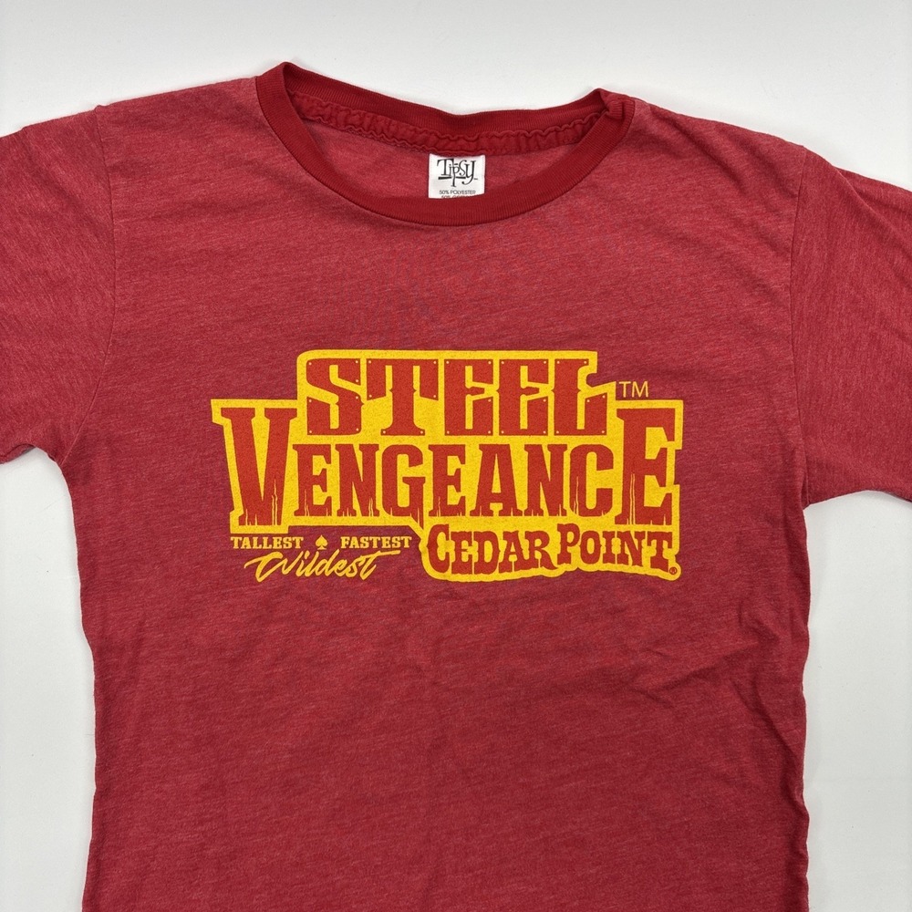Youth Cedar Point Steel Vengeance Tee Shirt Medium